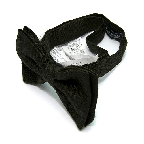 Галстук бабочка Zara темно-зеленая в елку BZR-9004