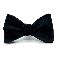 Елитная бархатная галстук бабочка Zara темно-синяя BZR-9008