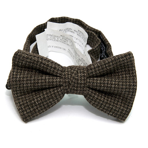 Елитная галстук бабочка Zara коричневая ретро стиль BZR-9009