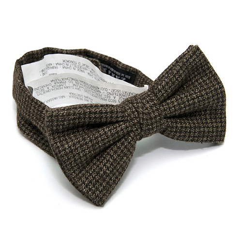 Елитная галстук бабочка Zara коричневая ретро стиль BZR-9009