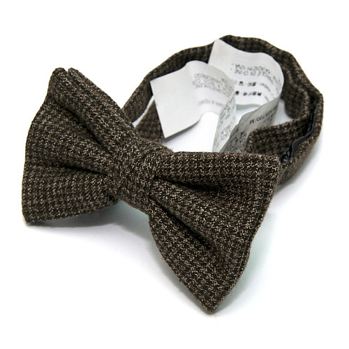 Елитная галстук бабочка Zara коричневая ретро стиль BZR-9009