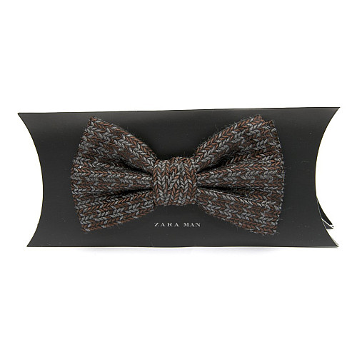 Краватка метелик Zara сіро-коричневий BZR-9010