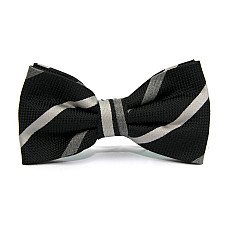 Галстук бабочка Zara черная в полоску BZR-9015