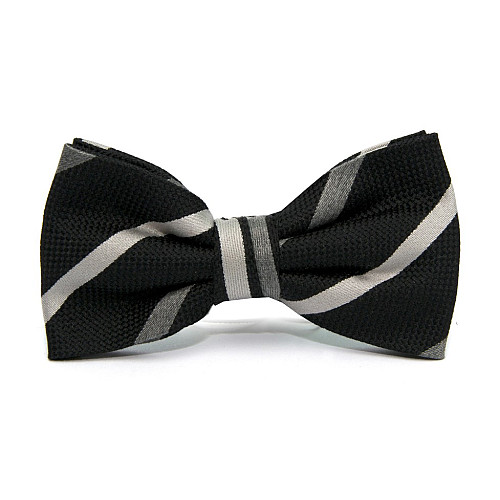 Галстук бабочка Zara черная в полоску BZR-9015