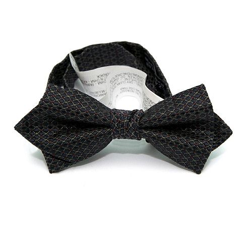 Галстук бабочка диамант Zara темно синяя в ромбики BZR-9027