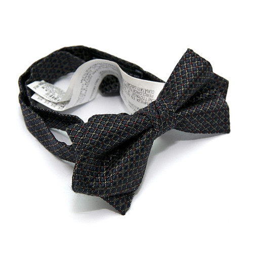 Галстук бабочка диамант Zara темно синяя в ромбики BZR-9027