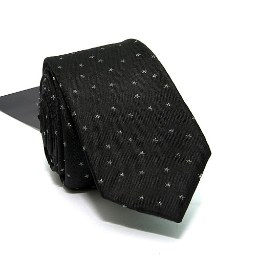 Чорна краватка Zara з зірочками GZR-1308