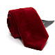 Бархатный галстук Zara вишневый GZR-1312