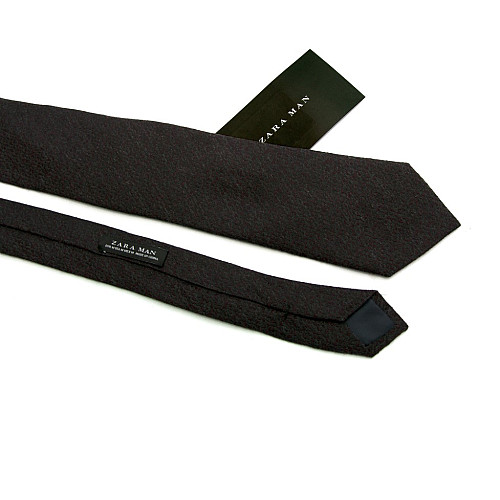 Галстук Zara черный с бордовым GZR-1321