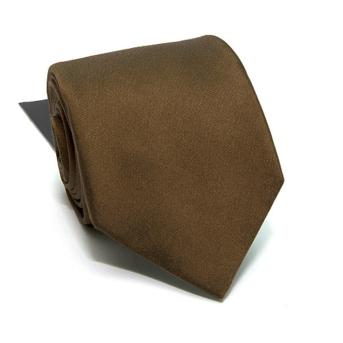 Коричневый галстук Zara однотонный GZR-1323