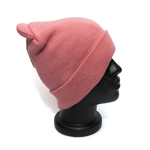 Жіноча рожева шапка Zara з вушками 1323-749-620