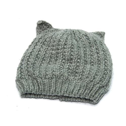 Дитяча шапка Zara сіра з вушками 1323-749-812