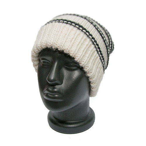 Жіноча шапка Zara біла в смужку 6756-207-712