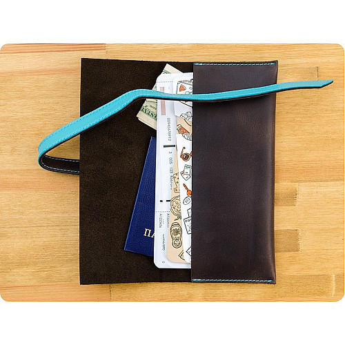 Кожаный Тревел-кейс Орех-тиффани bn-tk-1-o-t