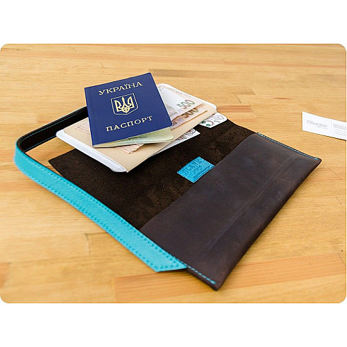 Кожаный Тревел-кейс Орех-тиффани bn-tk-1-o-t