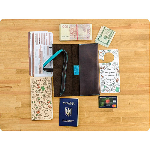 Кожаный Тревел-кейс Орех-тиффани bn-tk-1-o-t