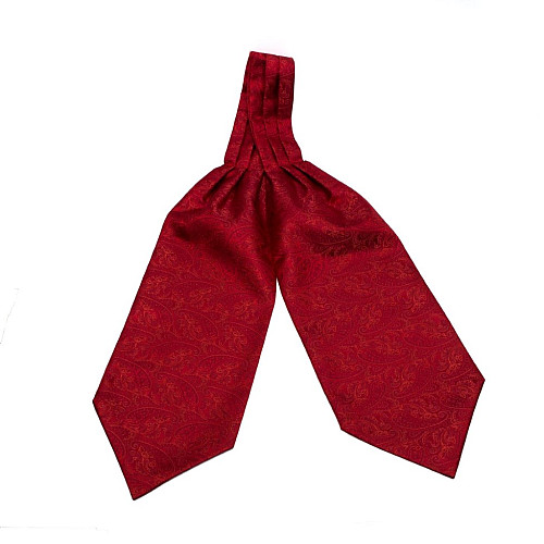 Краватка Червона аскот з візерунком пейслі (Askot) ASK-7037