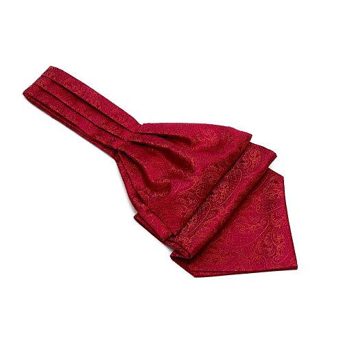 Краватка Червона аскот з візерунком пейслі (Askot) ASK-7037