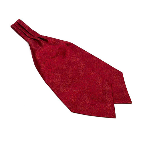 Краватка Червона аскот з візерунком пейслі (Askot) ASK-7037
