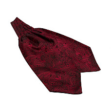 Галстук аскот бордовый с узором (Askot) ASK-7038
