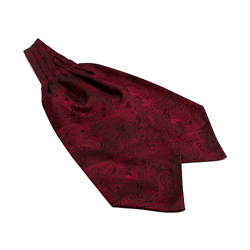 Галстук аскот бордовый с узором (Askot) ASK-7038