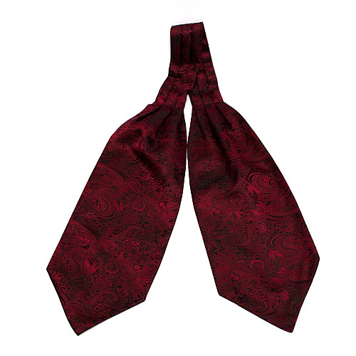 Галстук аскот бордовый с узором (Askot) ASK-7038