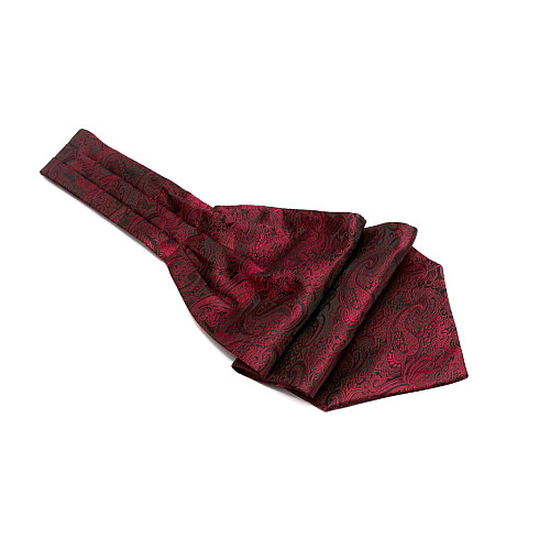 Галстук аскот бордовый с узором (Askot) ASK-7038