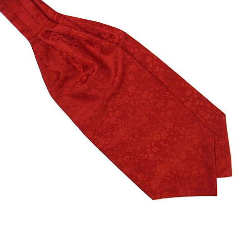 Краватка аскот червона з візерунком (Askot) ASK-7040