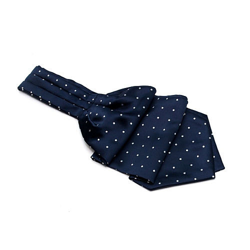 Краватка аскот синя нічна в крапки (Askot) ASK-7046