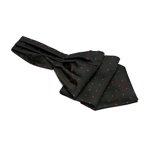 Галстук аскот черный в красные точки (Askot) ASK-7047