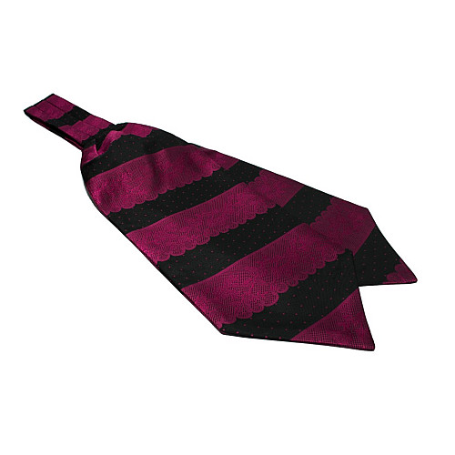 Галстук аскот черный-фуксия в узор (Askot) ASK-7049