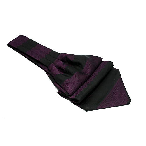 Галстук аскот черный-фиолетовый (Askot) ASK-7063