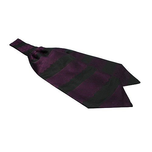 Галстук аскот черный-фиолетовый (Askot) ASK-7063