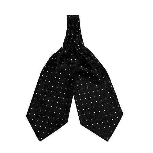 Галстук аскот черный в точки (Askot) ASK-7068