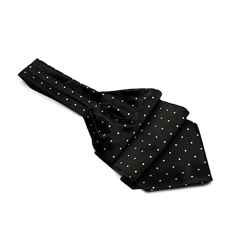 Галстук аскот черный в точки (Askot) ASK-7068