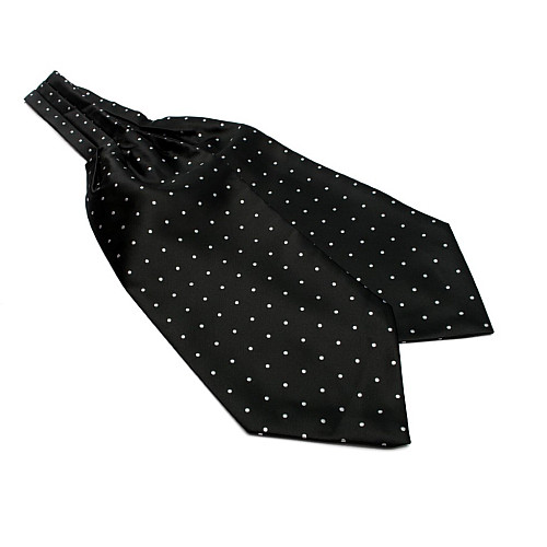 Галстук аскот черный в точки (Askot) ASK-7068