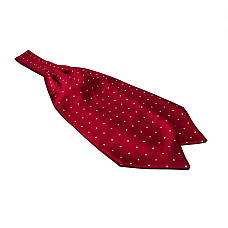 Галстук аскот красный в точки (Askot) ASK-7069