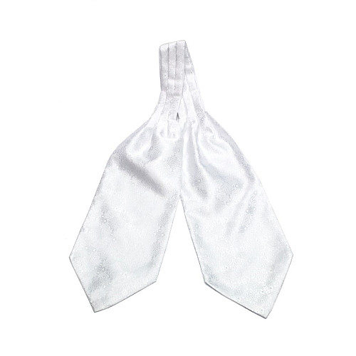 Галстук аскот белый в узор (Askot) ASK-7071