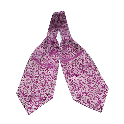 Краватка аскот бузкова у візерунок ASK-7072