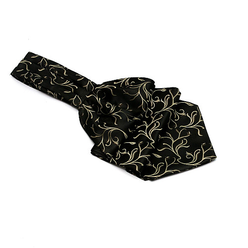 Галстук аскот черный в желтый узор (Askot) ASK-7073