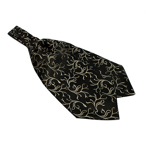 Галстук аскот черный в желтый узор (Askot) ASK-7073