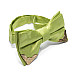 Галстук бабочка яблочно-зеленая с металлическими углами  BB-5107