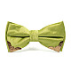 Галстук бабочка яблочно-зеленая с металлическими углами  BB-5107