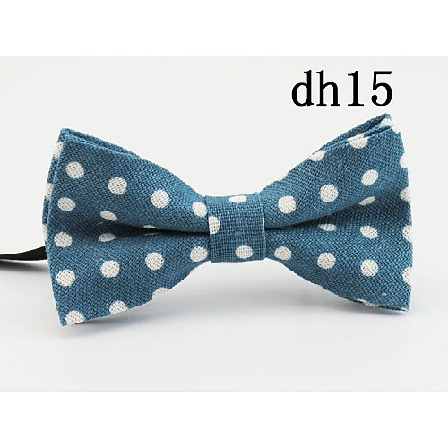Галстук бабочка детская темно-бирюзовая в горошек BBK-2901