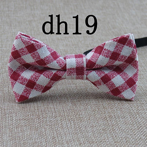 Галстук бабочка детская красная в клетку BBK-2908