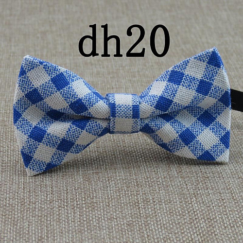 Галстук бабочка детская синяя в клетку BBK-2913