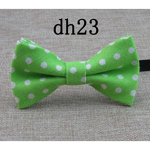 Краватка метелик дитячий салатовий в горошок BBK-2918