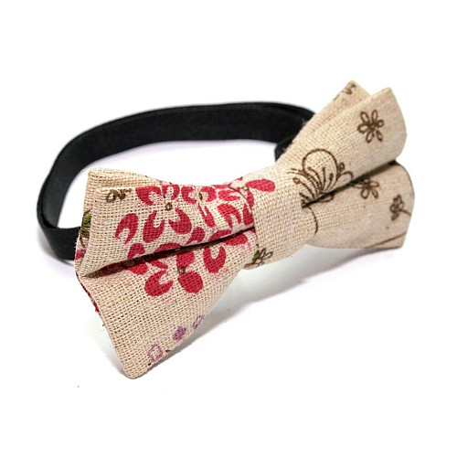 Краватка метелик дитячий з квітами BBK-2920