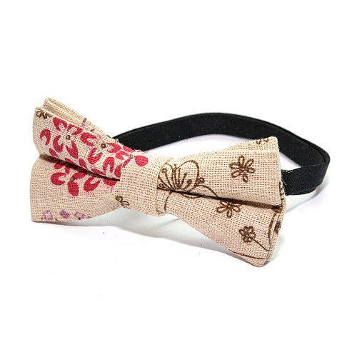 Краватка метелик дитячий з квітами BBK-2920