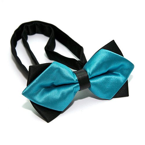 Галстук-бабочка диамант бирюзово-голубая BGD-6201